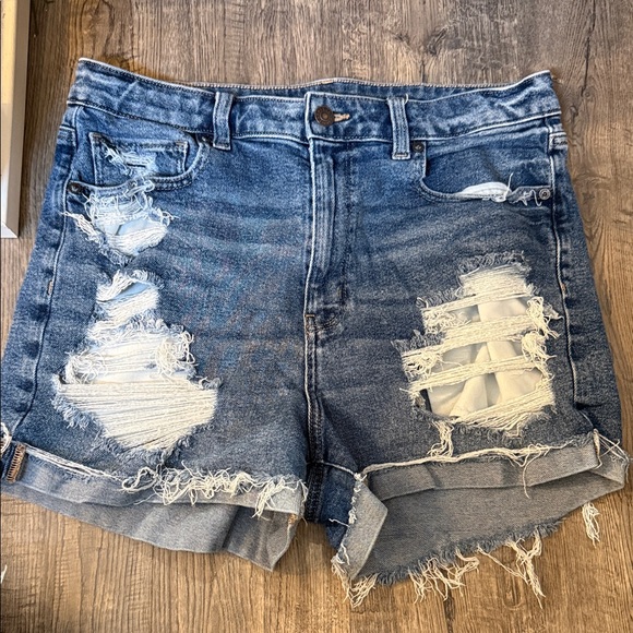 American Eagle Outfitters Pants - American Eagle Outfitters Blue Distressed Jean Shorts